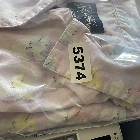 Nick and Nora Pajama Top Womens Small Purple Chick Egg Pastel Cotton Easter - Picture 12 of 12